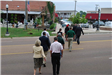 Group Crossing a Street