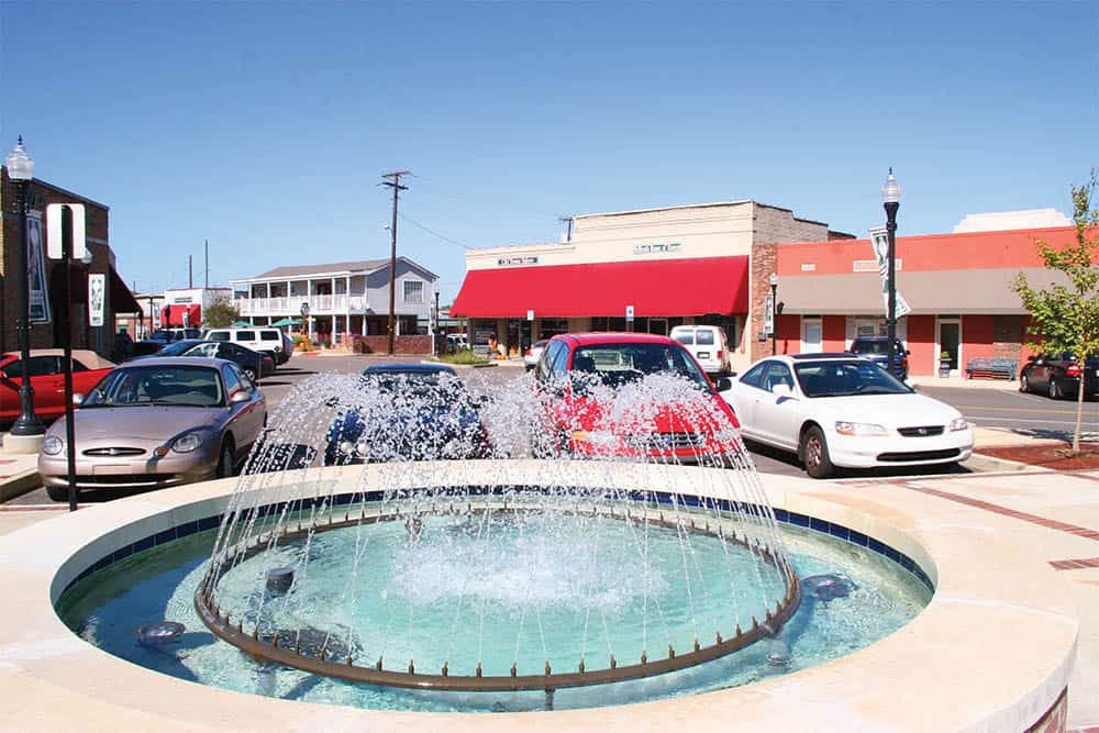Fountain in a Parking Lot