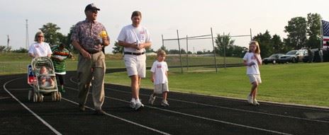People Walking on the Track